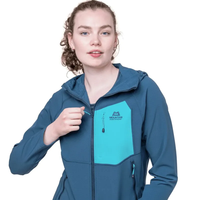 Mountain Equipment Softshell Jackets-Womens Arrow Hooded Jacket - Dusk-Topaz