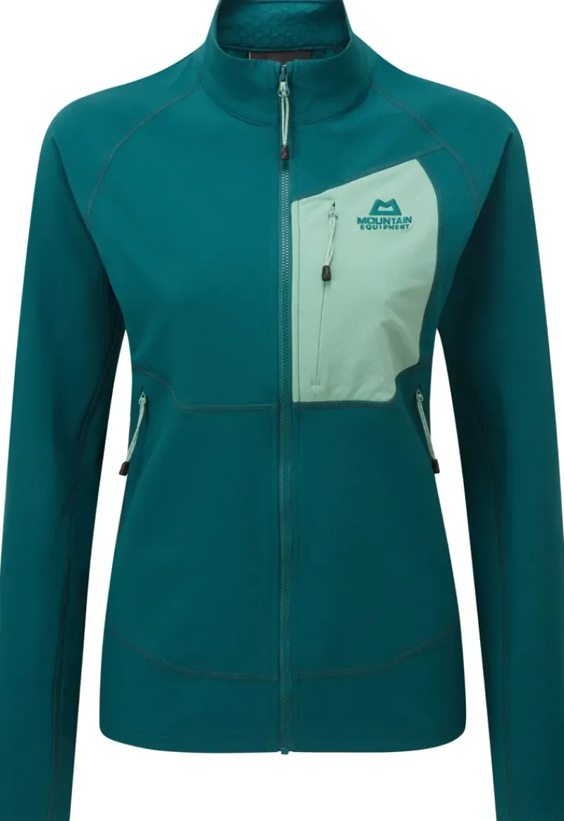 Mountain Equipment Softshell Jackets-Womens Arrow Jacket - Deep Teal-Lichen