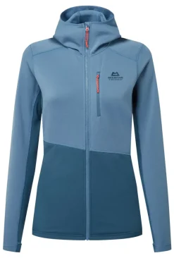 Mountain Equipment Fleece & Mid Layer-Womens Durian Hooded Jacket - Stellar-Majolica