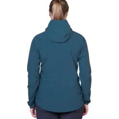 Mountain Equipment Softshell Jackets-Womens Echo Hooded Jacket - Majolica-Topaz