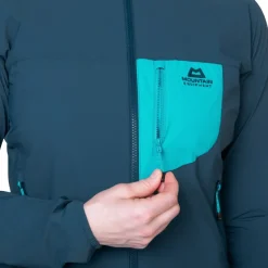 Mountain Equipment Softshell Jackets-Womens Echo Hooded Jacket - Majolica-Topaz
