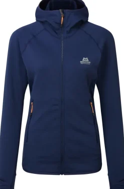 Mountain Equipment Fleece & Mid Layer-Womens Eclipse Hooded Jacket - Medieval Blue