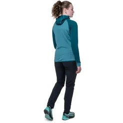 Mountain Equipment Fleece & Mid Layer-Womens Eclipse Hooded Jacket - Topaz-Medieval