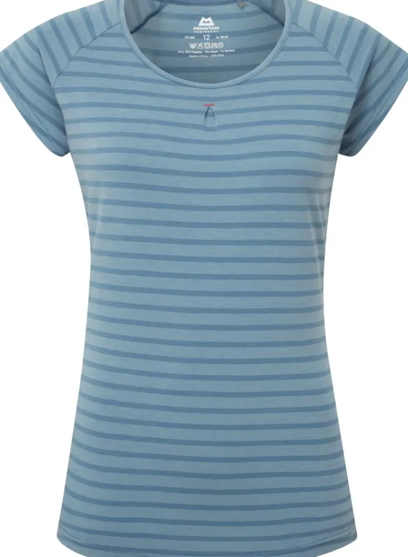Mountain Equipment T-Shirts & Baselayers-Womens Equinox Tee - Bluefin Stripe