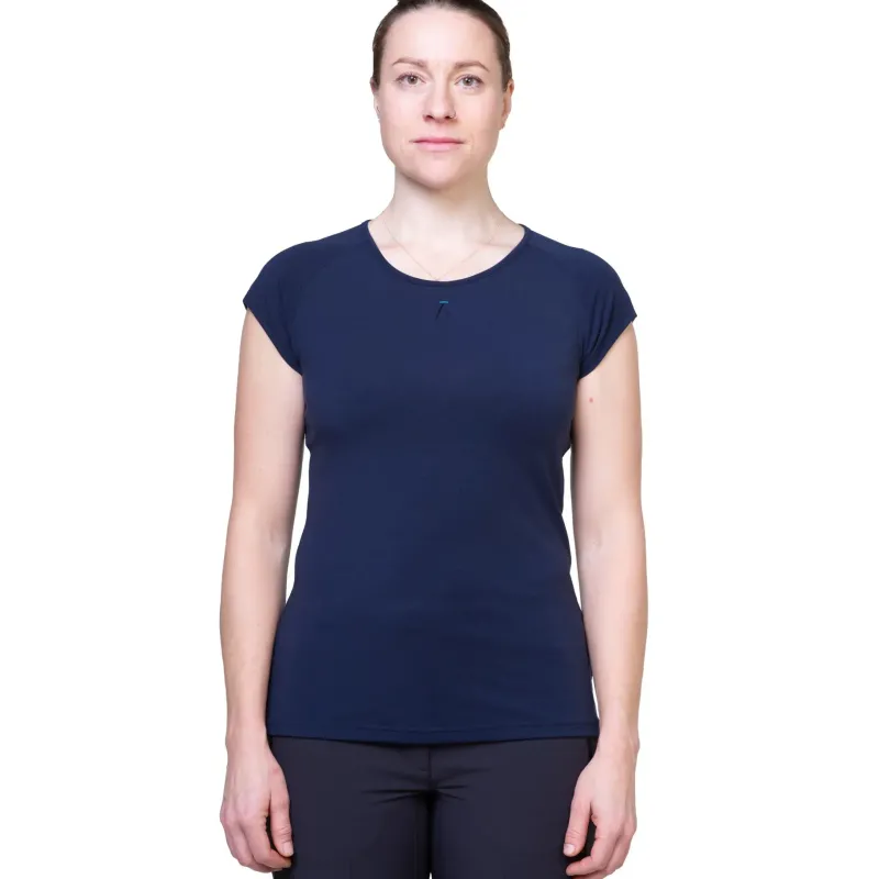Mountain Equipment T-Shirts & Baselayers-Womens Equinox Tee - Bluefin Stripe