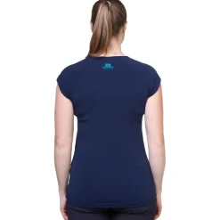 Mountain Equipment T-Shirts & Baselayers-Womens Equinox Tee - Bluefin Stripe
