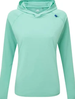 Mountain Equipment T-Shirts & Baselayers-Womens Glace Hooded Top - Aqua