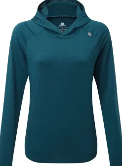 Mountain Equipment T-Shirts & Baselayers-Womens Glace Hooded Top - Majolica Blue