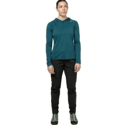 Mountain Equipment T-Shirts & Baselayers-Womens Glace Hooded Top - Majolica Blue