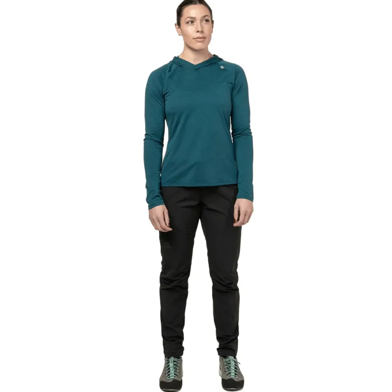 Mountain Equipment T-Shirts & Baselayers-Womens Glace Hooded Top - Majolica Blue