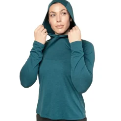 Mountain Equipment T-Shirts & Baselayers-Womens Glace Hooded Top - Mandarin Red