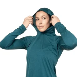Mountain Equipment T-Shirts & Baselayers-Womens Glace Hooded Top - Raisin