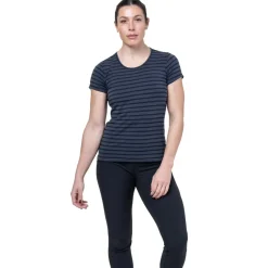 Mountain Equipment T-Shirts & Baselayers-Womens Groundup Stripe Tee - Bluefin Stripe