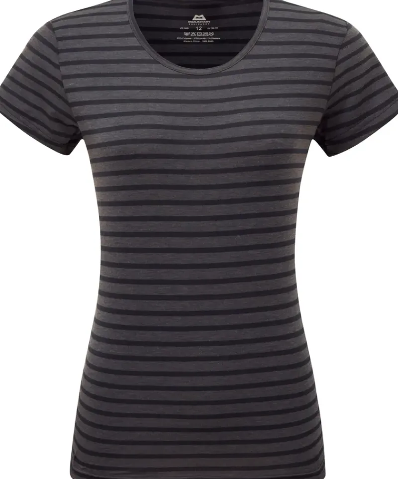 Mountain Equipment T-Shirts & Baselayers-Womens Groundup Stripe Tee - Cosmos Stripe