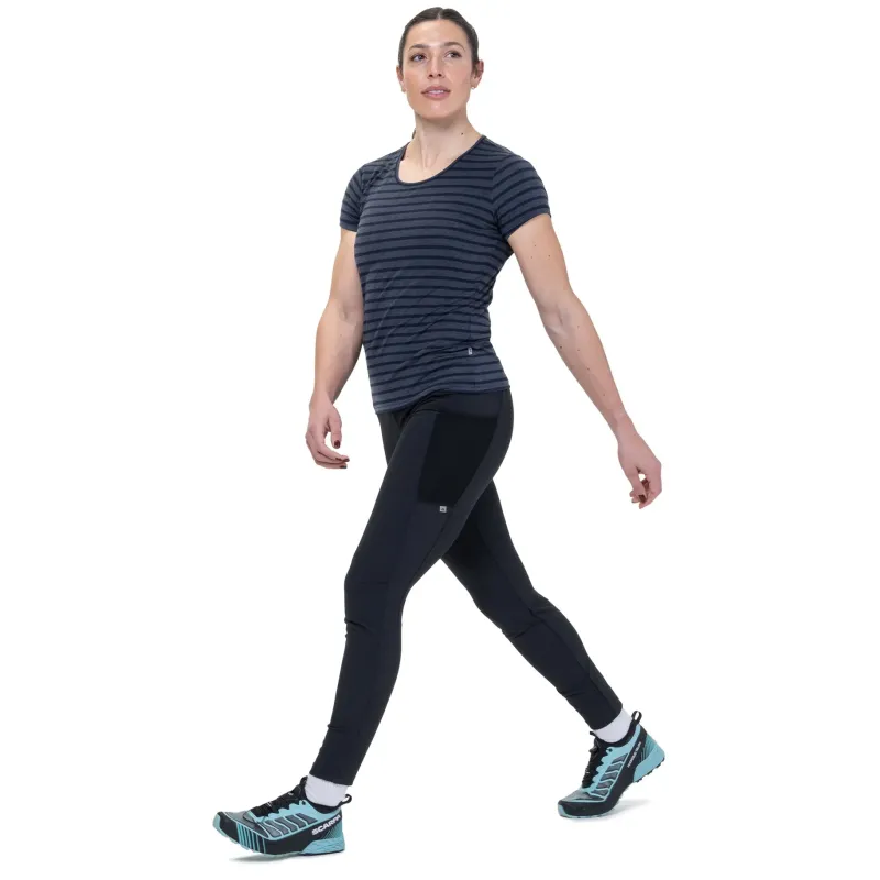 Mountain Equipment T-Shirts & Baselayers-Womens Groundup Stripe Tee - Cosmos Stripe