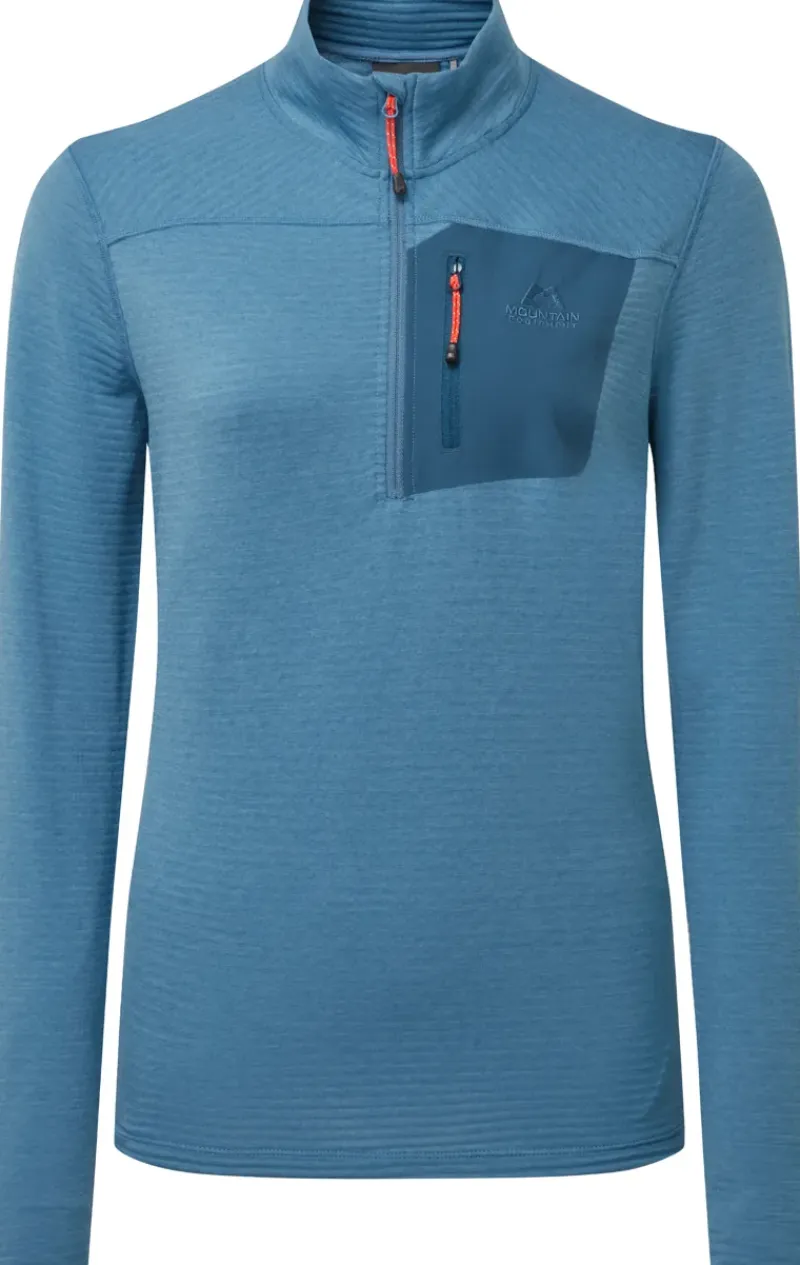 Mountain Equipment Fleece & Mid Layer-Womens Lumiko Zip T - Stellar-Majolica