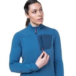 Mountain Equipment Fleece & Mid Layer-Womens Lumiko Zip T - Stellar-Majolica