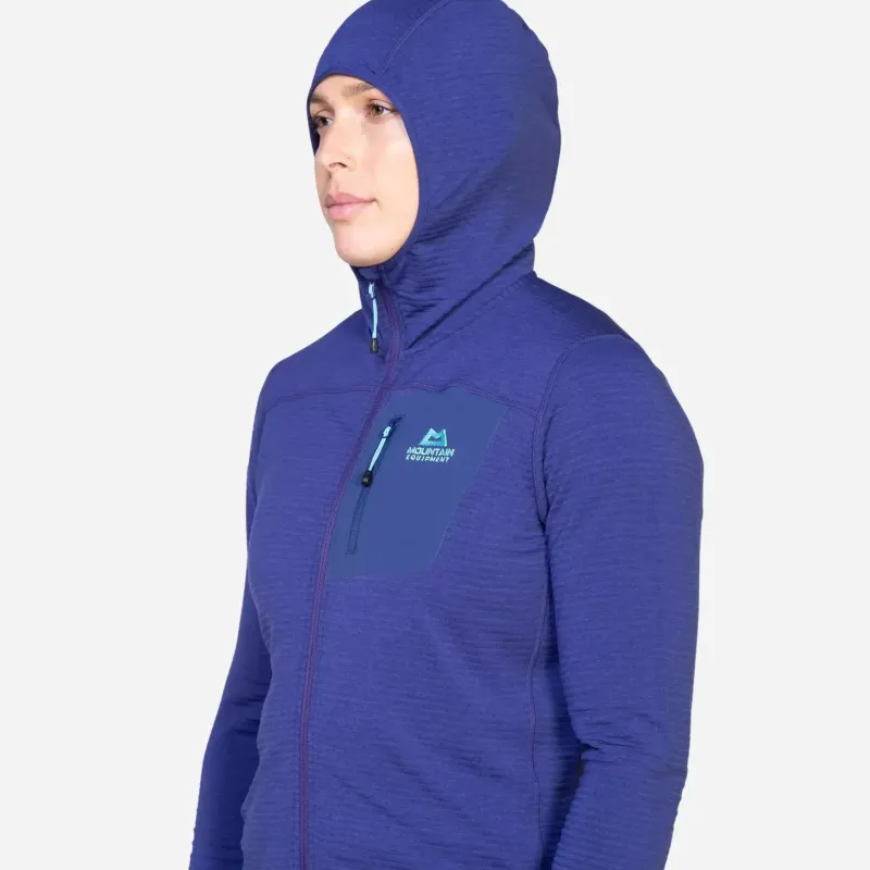 Mountain Equipment Fleece & Mid Layer-Womens Lumiko Hooded Jacket - Hibiscus-Tibetan