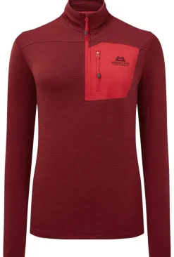Mountain Equipment Fleece & Mid Layer-Womens Lumiko Zip T - Rhubarb-Capsicum