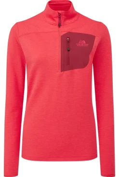 Mountain Equipment Fleece & Mid Layer-Womens Lumiko Zip T - Hibiscus-Tibetan