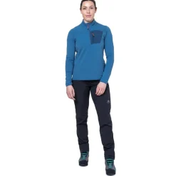 Mountain Equipment Fleece & Mid Layer-Womens Lumiko Zip T - Hibiscus-Tibetan