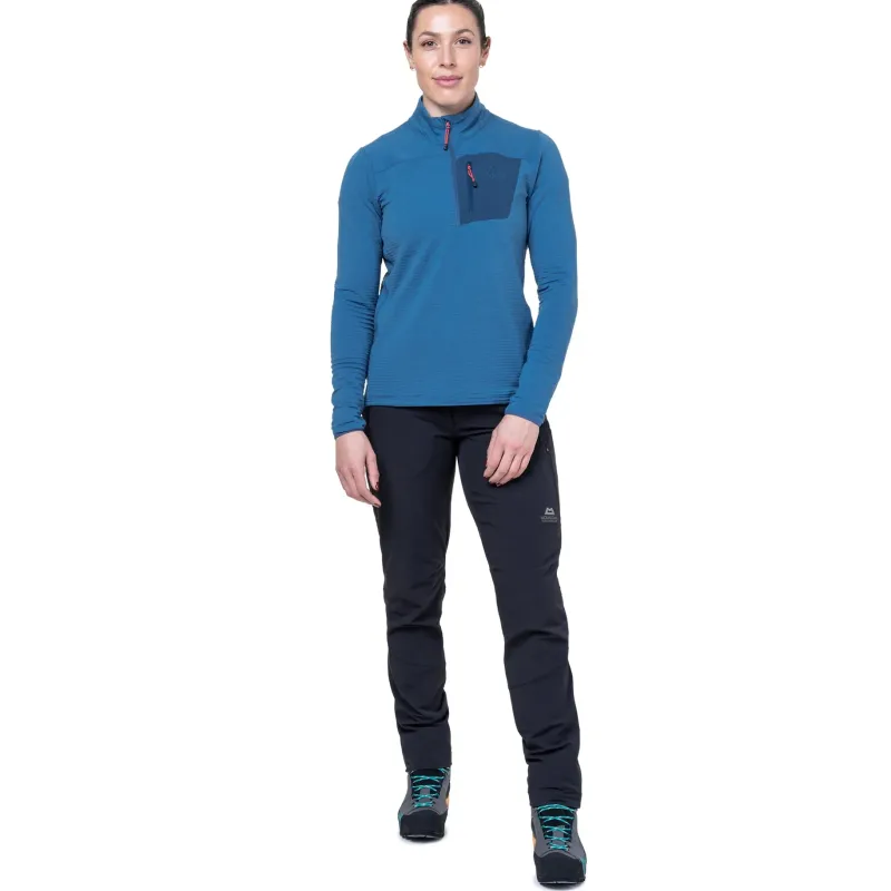 Mountain Equipment Fleece & Mid Layer-Womens Lumiko Zip T - Hibiscus-Tibetan