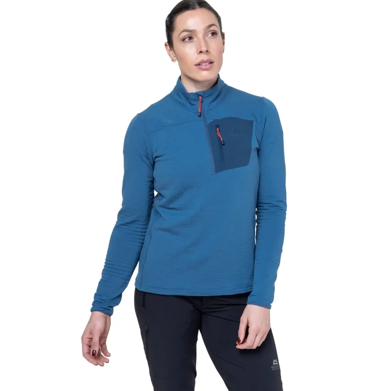 Mountain Equipment Fleece & Mid Layer-Womens Lumiko Zip T - Hibiscus-Tibetan