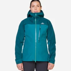 Mountain Equipment Waterproof Jackets-Womens Makalu Jacket - Stellar-Majolica
