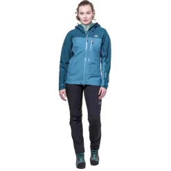 Mountain Equipment Waterproof Jackets-Womens Makalu Jacket - Mykonos-Majolica