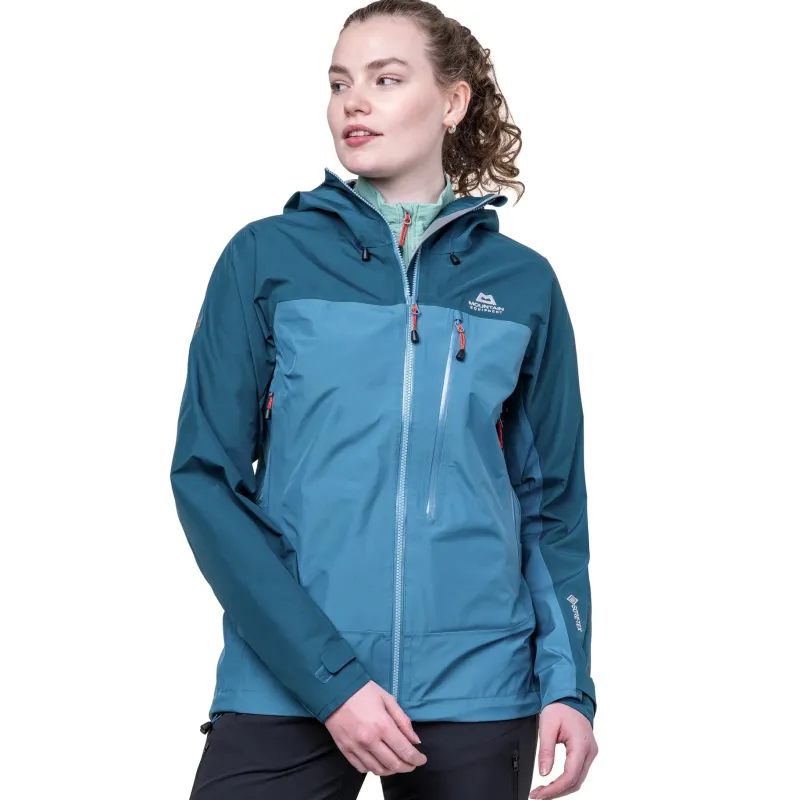 Mountain Equipment Waterproof Jackets-Womens Makalu Jacket - Mykonos-Majolica