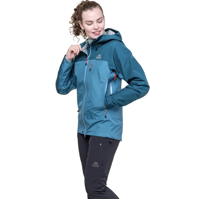 Mountain Equipment Waterproof Jackets-Womens Makalu Jacket - Mykonos-Majolica