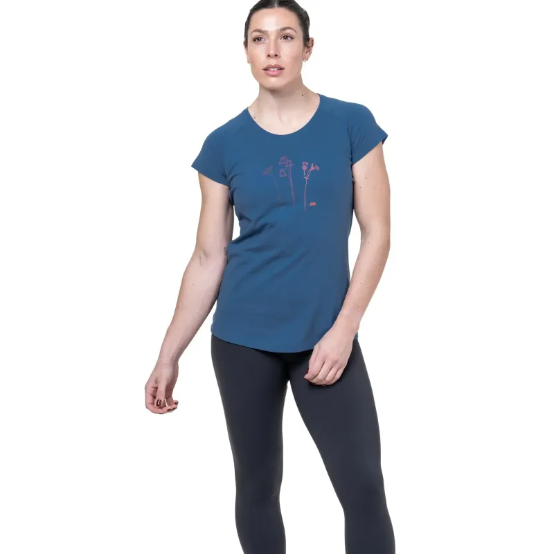Mountain Equipment T-Shirts & Baselayers-Womens Mountain Flower Tee - Sage