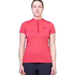 Mountain Equipment T-Shirts & Baselayers-Womens Nava SS Zip T - Topaz-Majolica