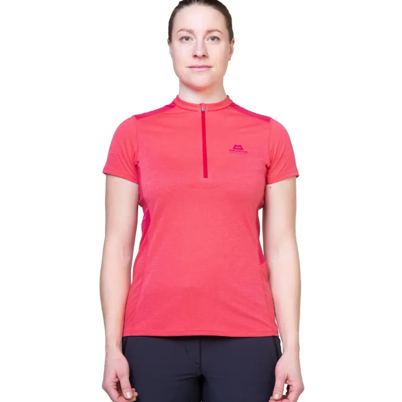 Mountain Equipment T-Shirts & Baselayers-Womens Nava SS Zip T - Topaz-Majolica