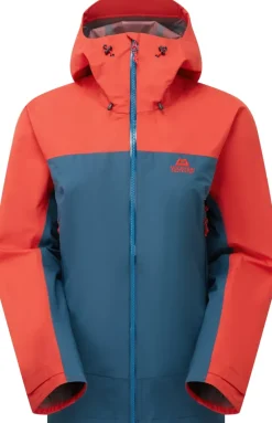 Mountain Equipment Waterproof Jackets-Womens Odyssey Jacket - Majolica-Chili
