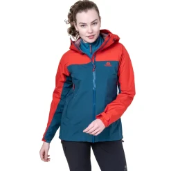Mountain Equipment Waterproof Jackets-Womens Odyssey Jacket - Majolica-Chili
