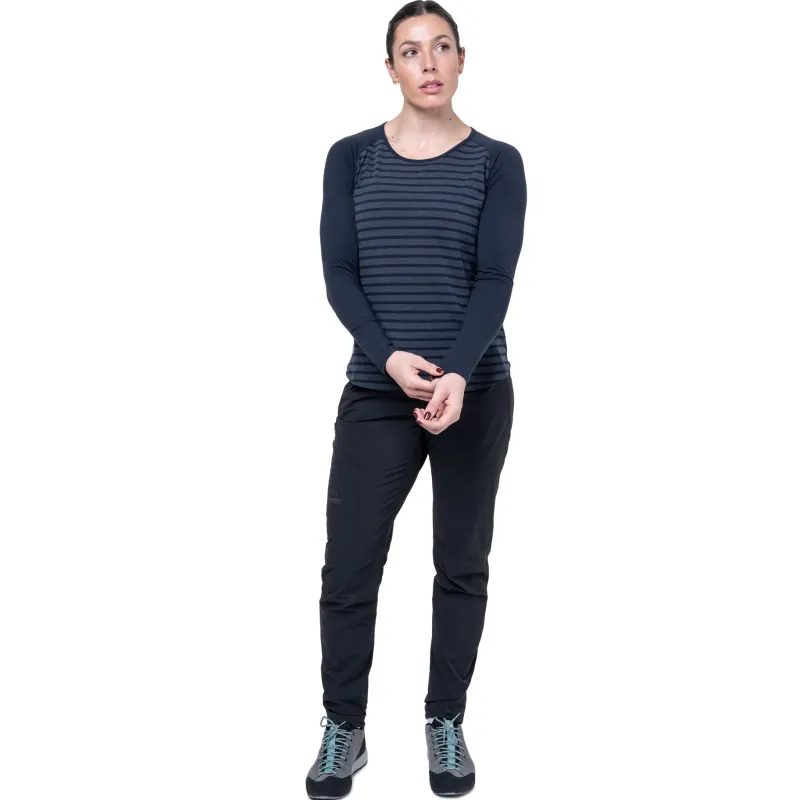 Mountain Equipment T-Shirts & Baselayers-Womens Redline LS Tee - Cosmos Stripe-Cosmos