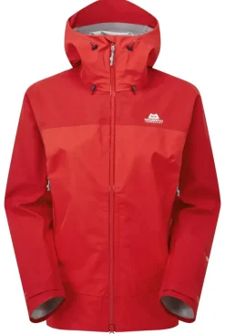 Mountain Equipment Waterproof Jackets-Womens Saltoro Jacket - Imperial Red-Crimson