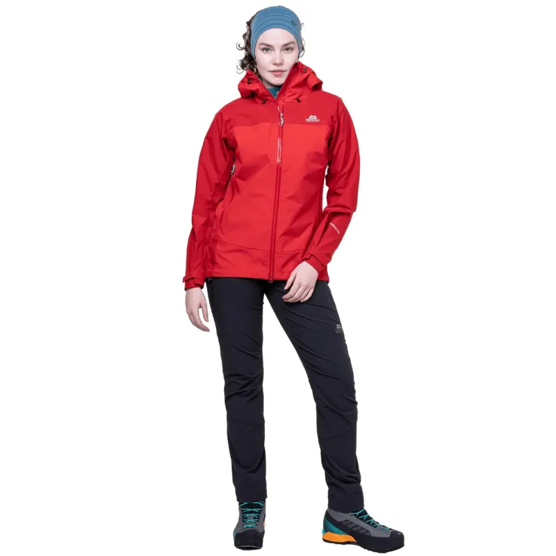 Mountain Equipment Waterproof Jackets-Womens Saltoro Jacket - Imperial Red-Crimson
