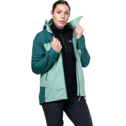 Mountain Equipment Waterproof Jackets-Womens Tacul Jacket - Lichen-DeepTeal