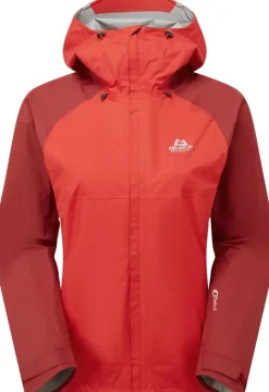 Mountain Equipment Waterproof Jackets-Womens Zeno Jacket - Chili Red-Merlot