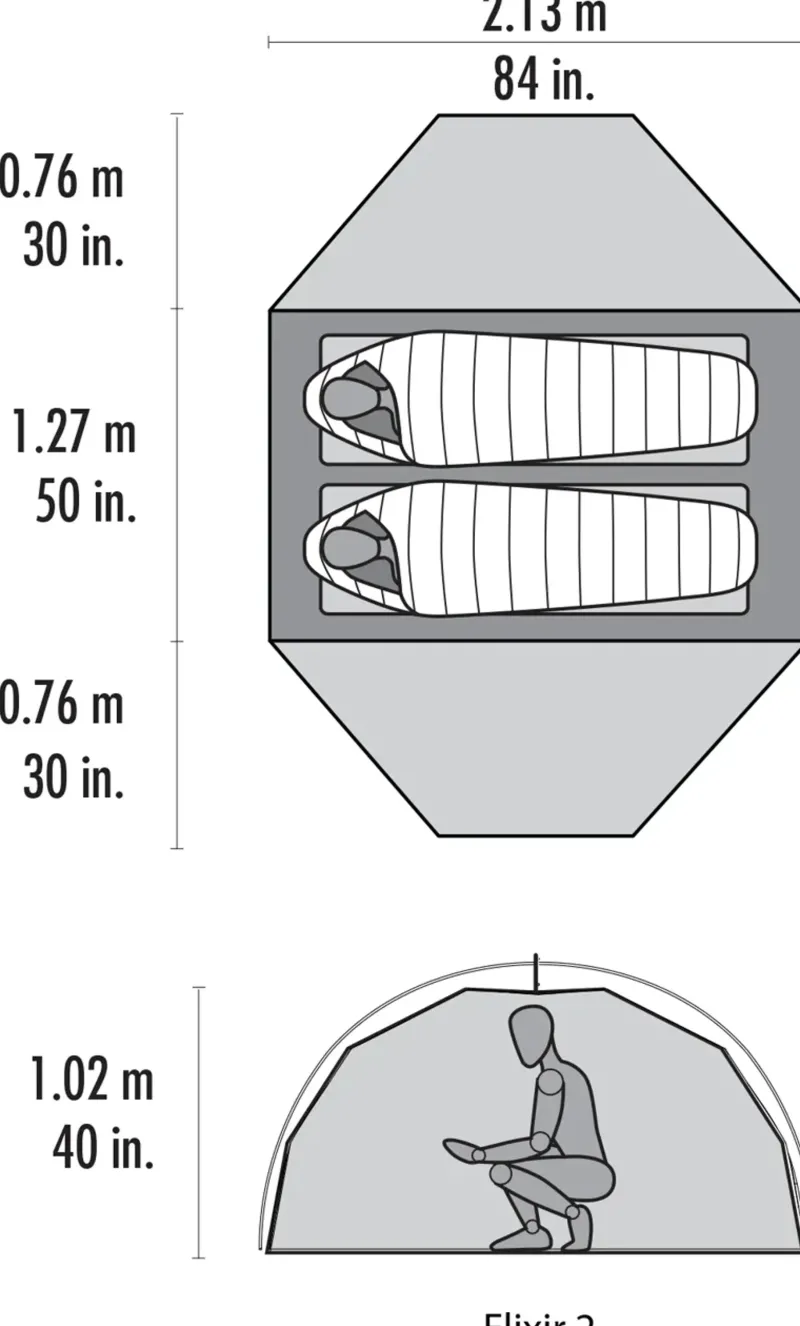MSR Backpacking & Lightweight Tents-Elixir 2 Tent - Green