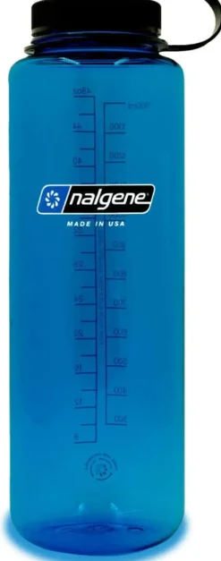 Nalgene Water Bottles-Tritan Sustain Wide Mouth Silo Bottle - 1.5L - Slate Blue