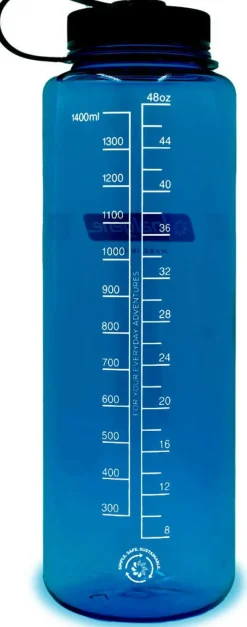 Nalgene Water Bottles-Tritan Sustain Wide Mouth Silo Bottle - 1.5L - Slate Blue