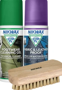 Nikwax Footwear Cleaning & Proofing-Fabric and Leather Footwear Care Kit