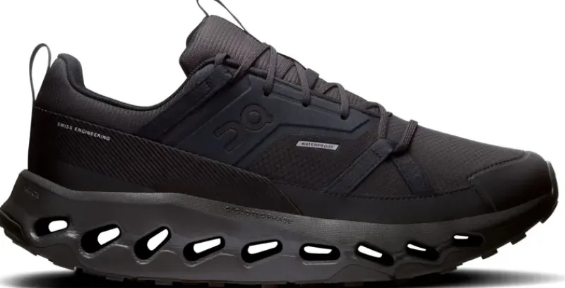On Hiking Shoes & Boots|Approach Shoes-Mens Cloudhoriz Waterproof Shoes - Black-Black