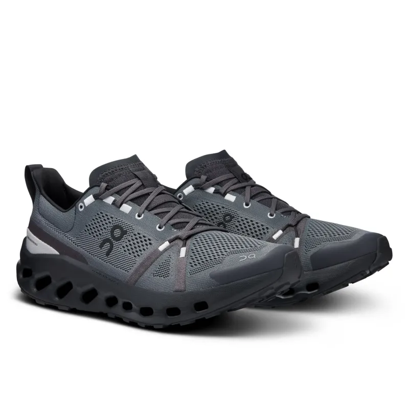 On Hiking Shoes & Boots|Running Shoes-Mens Cloudsurfer Trail Running Shoe - Eclipse-Black