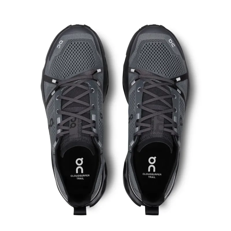 On Hiking Shoes & Boots|Running Shoes-Mens Cloudsurfer Trail Running Shoe - Eclipse-Black