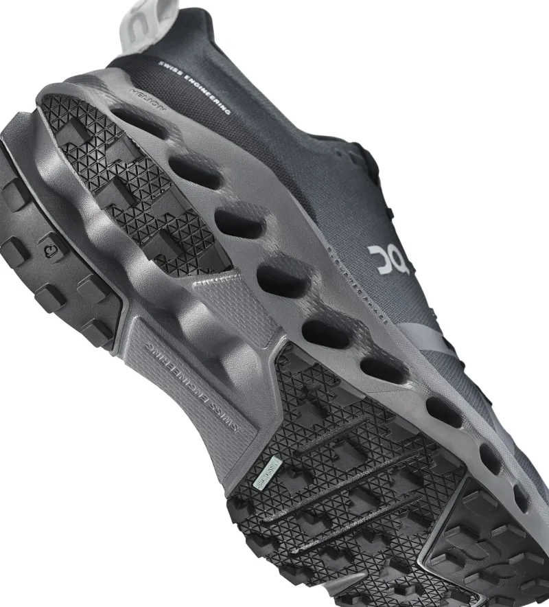 On Hiking Shoes & Boots|Running Shoes-Mens Cloudsurfer Trail Waterproof Shoes - Black-Eclipse