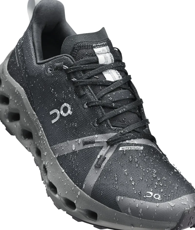 On Hiking Shoes & Boots|Running Shoes-Mens Cloudsurfer Trail Waterproof Shoes - Black-Eclipse